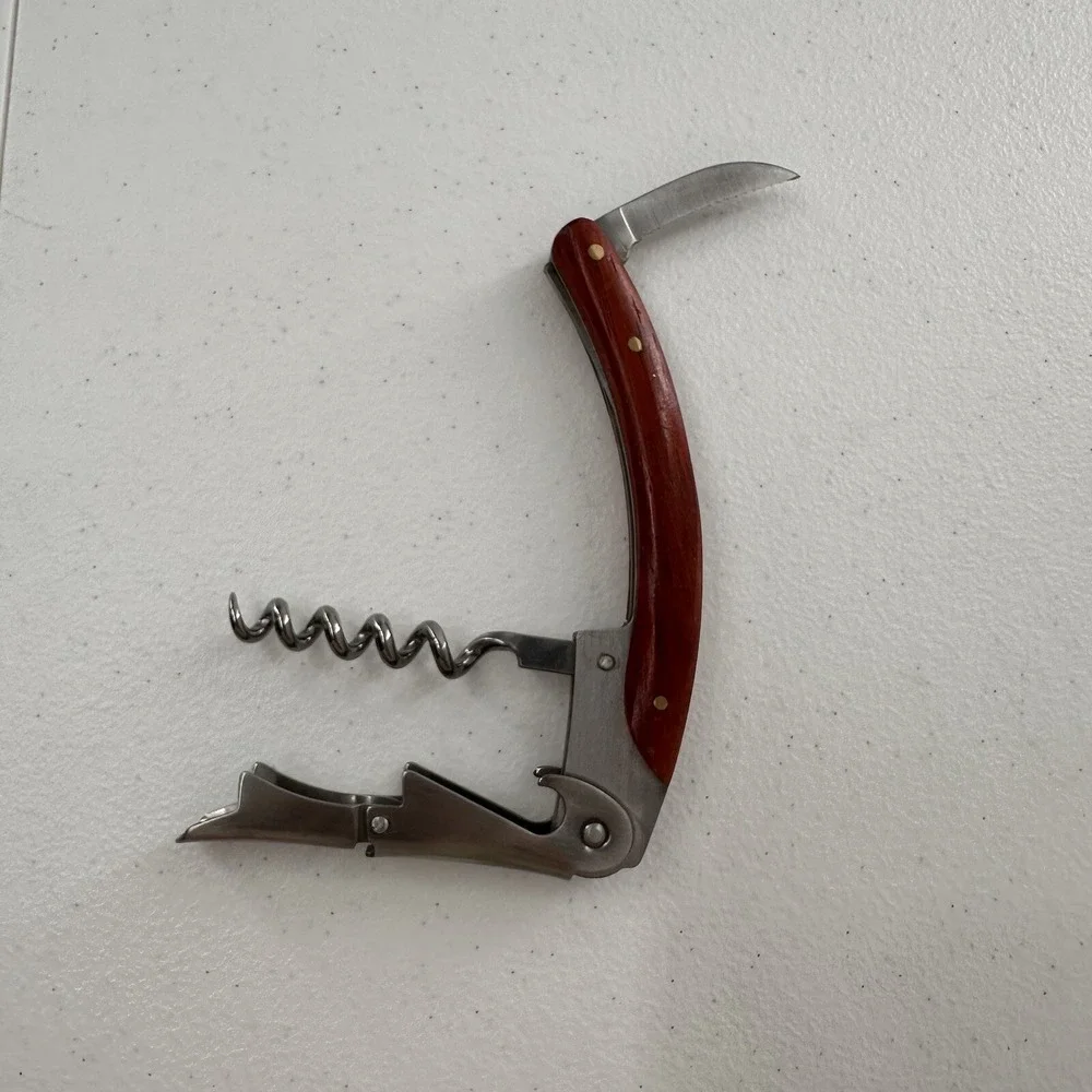 Professional‎ Splash 3 in 1 Rosewood Handle Wine Bottle Foil Opener Corkscrew a